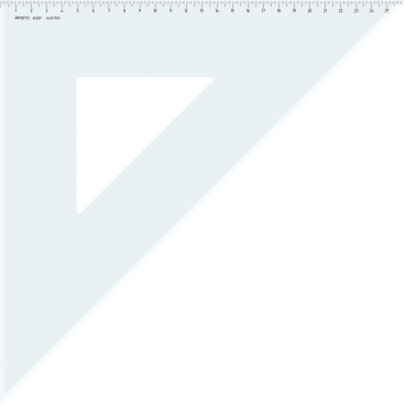 Dreieck 45 Grad mit Facette Acryl 368mm transparent Dreieck 45 Grad mit Facette Acryl 368mm transparent - Bild-Darstellung des Produktes 1