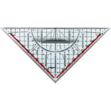 Geometriedreieck 25cm rauchtopas mit Griff Geometriedreieck 25cm rauchtopas mit Griff - Bild-Darstellung des Produktes 1