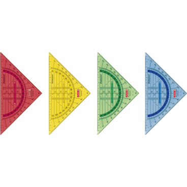 Geometrie-Dreieck 16cm bruchsicher Griff farbig sortiert Geometrie-Dreieck 16cm bruchsicher Griff farbig sortiert - Bild-Darstellung des Produktes 1