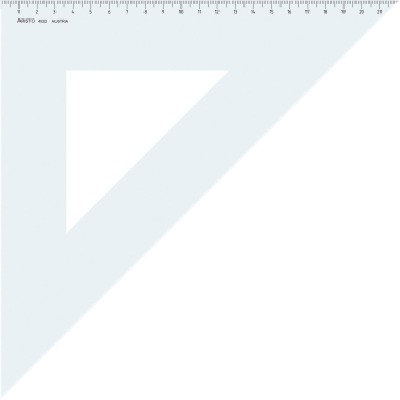 Dreieck 45 Grad Acryl 311mm transparent Dreieck 45 Grad Acryl 311mm transparent - Bild-Darstellung des Produktes 1