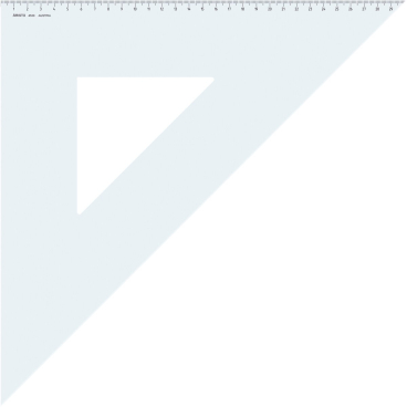 Dreieck 45 Grad Acryl 420mm transparent Dreieck 45 Grad Acryl 420mm transparent - Bild-Darstellung des Produktes 1