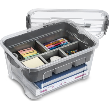 Aufbewahrungsbox combi-box 18l transparent/grau Aufbewahrungsbox combi-box 18l transparent/grau - Bild-Darstellung des Produktes 1