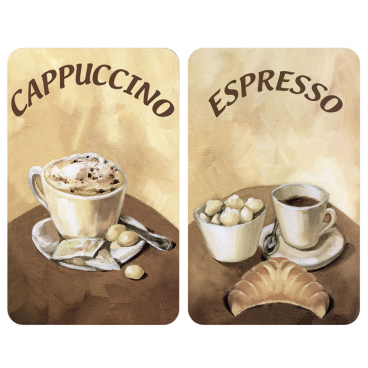 WENKO Universal Herdabdeckplatte, 30 x 52 cm Muster: Kaffee, 2 Platten - Bild-Darstellung des Produktes 1
