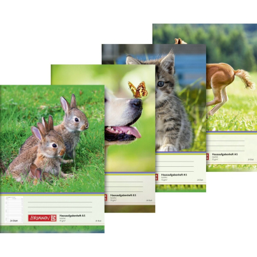 Hausaufgabenheft A5 24 Blatt Tiermotive Hausaufgabenheft A5 24 Blatt Tiermotive - Bild-Darstellung des Produktes 1