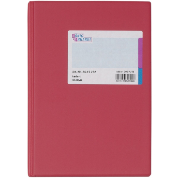 Geschäftsbuch A5 Kunststoff kariert 96 Blatt Geschäftsbuch A5 Kunststoff kariert 96 Blatt - Bild-Darstellung des Produktes 1