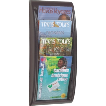 Wandhalter Quick Blick 4 x A4 Fächer schwarz Wandhalter Quick Blick 4 x A4 Fächer schwarz - Bild-Darstellung des Produktes 1