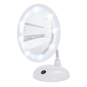 WENKO Style LED Kosmetikspiegel Ø 16, Farbe: weiß, flexibler Schwanenhals - Bild-Darstellung des Produktes 1