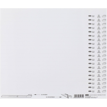 Organisationsstreifen vertic 1 blanko Karton VE=200 Streifen Organisationsstreifen vertic 1 blanko Karton VE=200 Streifen - Bild-Darstellung des Produktes 1