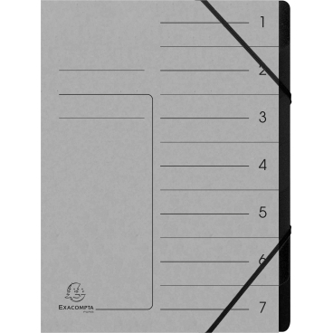 Ordnungsmappe 540711E DIN A4 7 Fächer Karton grau Ordnungsmappe 540711E DIN A4 7 Fächer Karton grau - Bild-Darstellung des Produktes 1