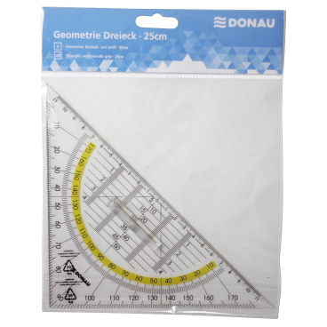 Geometrie-Dreieck mit Griff - 25 cm. Geometrie-Dreieck mit Griff - 25 cm. - Bild-Darstellung des Produktes 1