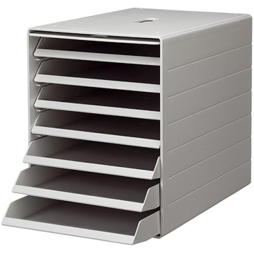 Schubladenbox Idealbox Plus A4 7 Fächer grau Schubladenbox Idealbox Plus A4 7 Fächer grau - Bild-Darstellung des Produktes 1