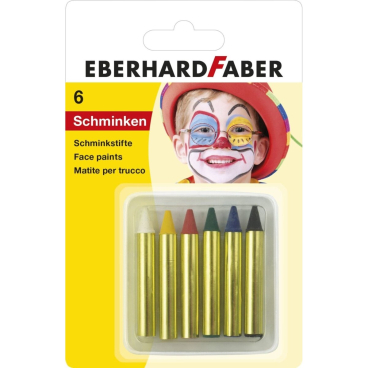 Schminkstifte kurz Wasserbasis VE=6 Stück Schminkstifte kurz Wasserbasis VE=6 Stück - Bild-Darstellung des Produktes 1