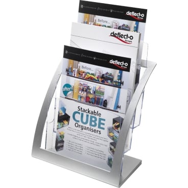 Prospekthalter Contemporary A4 3 Fächer silber Prospekthalter Contemporary A4 3 Fächer silber - Bild-Darstellung des Produktes 1