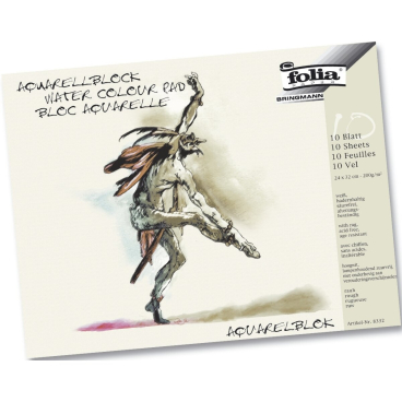Aquarellblock 200 g/qm rau 30x40 cm weiß 10 Blatt. Aquarellblock 200 g/qm rau 30x40 cm weiß 10 Blatt. - Bild-Darstellung des Produktes 1