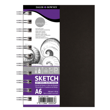 Skizzenbuch - A6 100 g/qm 110 Blatt Spirale. Skizzenbuch - A6 100 g/qm 110 Blatt Spirale. - Bild-Darstellung des Produktes 1