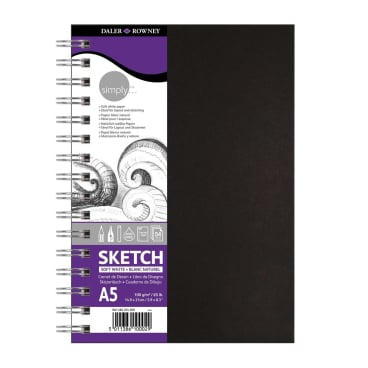 Skizzenbuch - A5 100 g/qm 110 Blatt Spirale. Skizzenbuch - A5 100 g/qm 110 Blatt Spirale. - Bild-Darstellung des Produktes 1