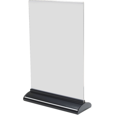 Tischaufsteller A4 hoch Acryl mit extrudierte-Sockel transparent/schwarz Tischaufsteller A4 hoch Acryl mit extrudierte-Sockel transparent/schwarz - Bild-Darstellung des Produktes 1
