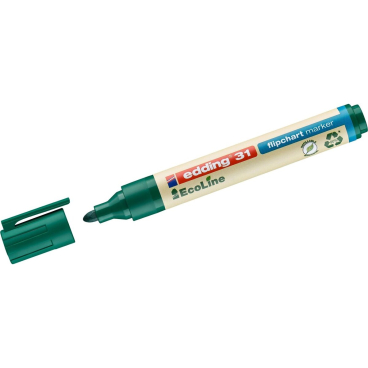 Flipchartmarker edding 31 EcoLine nachfüllbar 1,5-3mm grün Flipchartmarker edding 31 EcoLine nachfüllbar 1,5-3mm grün - Bild-Darstellung des Produktes 1
