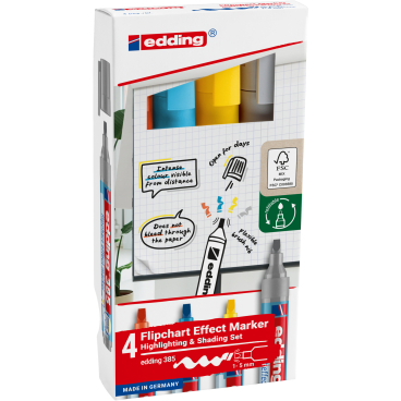 Flipchartmarker effect 4-385-4 sortiert 4 Stück Flipchartmarker effect 4-385-4 sortiert 4 Stück - Bild-Darstellung des Produktes 1