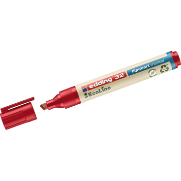 Flipchartmarker edding 32 EcoLine nachfüllbar 1-5mm rot Flipchartmarker edding 32 EcoLine nachfüllbar 1-5mm rot - Bild-Darstellung des Produktes 1