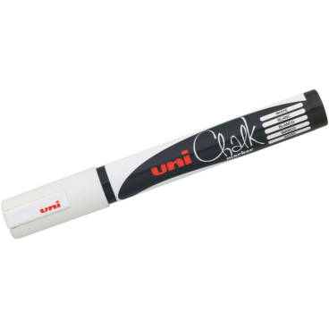 Kreidemarker Uni Chalk PWE-5M 1,8-2,5mm weiß Kreidemarker Uni Chalk PWE-5M 1,8-2,5mm weiß - Bild-Darstellung des Produktes 1