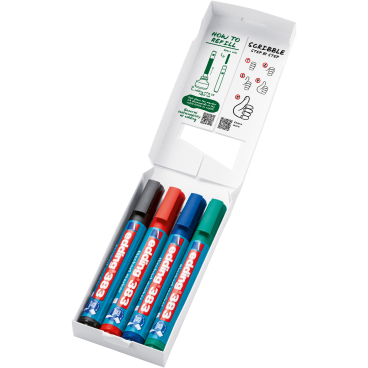 Flipchartmarker 383 4-383-4-2 1-5mm sortiert 4 Stück Flipchartmarker 383 4-383-4-2 1-5mm sortiert 4 Stück - Bild-Darstellung des Produktes 1