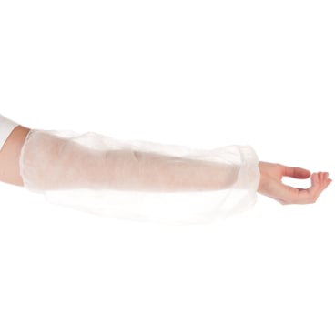 HYGOBASE Eco Schutzärmel 1 Karton = 5 x 100 Stück = 500 Stück, weiß - Bild-Darstellung des Produktes 1