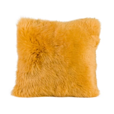 Gözze Schaffell-Kissen, 40 x 40 cm Farbe: senf - Bild-Darstellung des Produktes 1