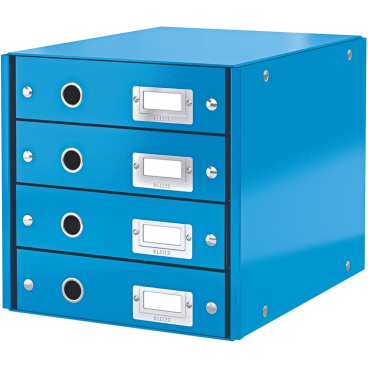 Schubladenbox 4 Fächer Karton blau Schubladenbox 4 Fächer Karton blau - Bild-Darstellung des Produktes 1