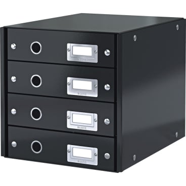 Schubladenbox 4 Fächer Karton schwarz Schubladenbox 4 Fächer Karton schwarz - Bild-Darstellung des Produktes 1
