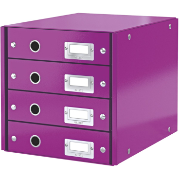 Schubladenbox 4 Fächer Karton violett Schubladenbox 4 Fächer Karton violett - Bild-Darstellung des Produktes 1