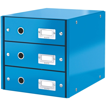 Schubladenbox 3 Fächer Karton blau Schubladenbox 3 Fächer Karton blau - Bild-Darstellung des Produktes 1