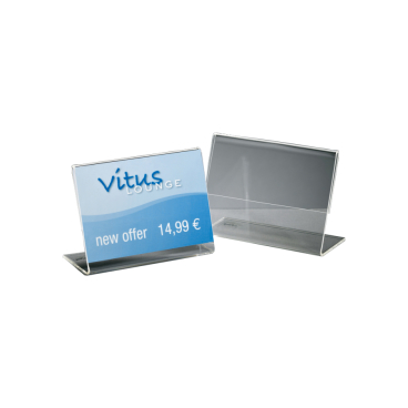 Sigel Tischaufsteller, dachform 1 Packung = 5 Stück, für 24 x 9 cm - Bild-Darstellung des Produktes 1