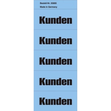 Inhaltsschildchen Kunden blau selbstklebend VE=100 Stück Inhaltsschildchen Kunden blau selbstklebend VE=100 Stück - Bild-Darstellung des Produktes 1