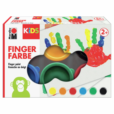 Fingerfarbe Kids - 6x 35 ml sortiert. Fingerfarbe Kids - 6x 35 ml sortiert. - Bild-Darstellung des Produktes 1