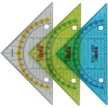 Geometrie-Dreieck 261 Geo File 16cm farbig sortiert Geometrie-Dreieck 261 Geo File 16cm farbig sortiert - Bild-Darstellung des Produktes 1