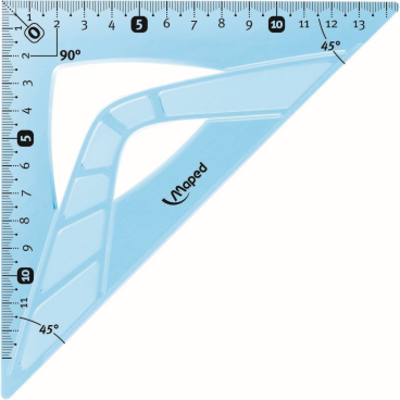 Zeichendreieck 45 Grad Flex 21cm farbig sortiert Blister Zeichendreieck 45 Grad Flex 21cm farbig sortiert Blister - Bild-Darstellung des Produktes 1