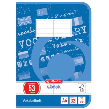 Vokabelheft A6 32 Blatt Vokabelheft A6 32 Blatt - Bild-Darstellung des Produktes 1