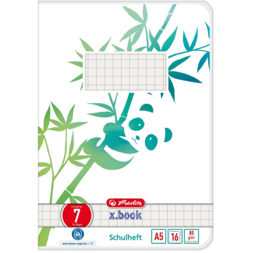 Schulheft Greenline A5 16 Blatt Lineatur (07) Motiv Panda Schulheft Greenline A5 16 Blatt Lineatur (07) Motiv Panda - Bild-Darstellung des Produktes 1
