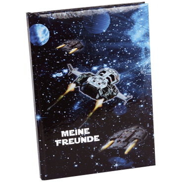 Freundebuch Raumschiff - A5. Freundebuch Raumschiff - A5. - Bild-Darstellung des Produktes 1