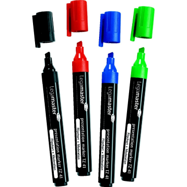 Presentation Marker TZ 41 Set sortiert Keilspitze VE=4 Stück Presentation Marker TZ 41 Set sortiert Keilspitze VE=4 Stück - Bild-Darstellung des Produktes 1
