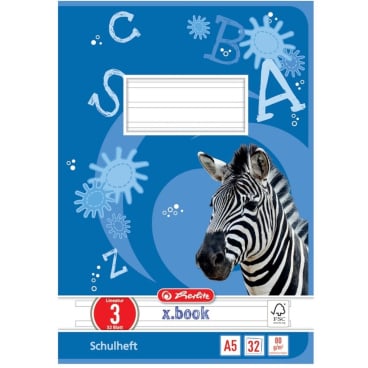 Schulheft A5 32 Blatt Lineatur 3 FSC Mix Schulheft A5 32 Blatt Lineatur 3 FSC Mix - Bild-Darstellung des Produktes 1