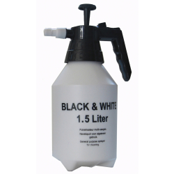 De Witte NV De Witte Black & White Sprühgerät, weiß, Pumpsprüher mit einstellbarem Sprühkopf, Volumen: 1,5 Liter 450.700.150