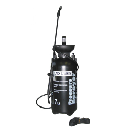 De Witte NV De Witte Black & White Sprühgerät, Pumpsprühgerät mit verstellbarer Düse und Sprühkopf, Volumen: 7,0 Liter 450.700.700