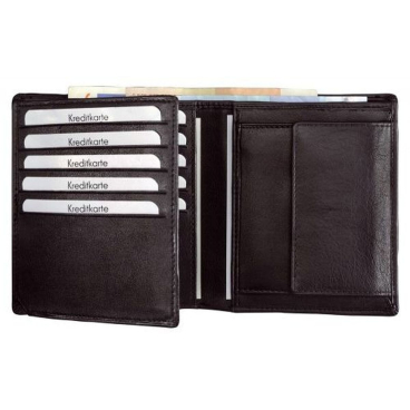 Kombibörse Hochformat 12x10,2cm Leder schwarz Kombibörse Hochformat 12x10,2cm Leder schwarz - Bild-Darstellung des Produktes 1