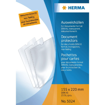 Ausweishülle 155x220mm für Dokumente DIN A5 Ausweishülle 155x220mm für Dokumente DIN A5 - Bild-Darstellung des Produktes 1