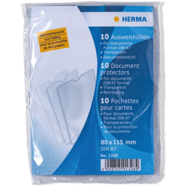 Ausweishüllen 80x115mm für Dokumente Format DIN A7 VE=10 Stück Ausweishüllen 80x115mm für Dokumente Format DIN A7 VE=10 Stück - Bild-Darstellung des Produktes 1