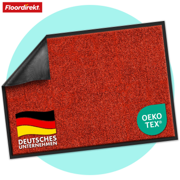 Floordirekt Schmutzfangmatte Rhine - Für Innen- und Außenbereiche Unicolor - Rot 90 x 600 cm Rot 90 x 600 cm - Bild-Darstellung des Produktes 1