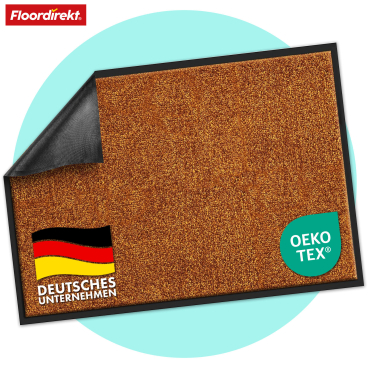 Floordirekt Schmutzfangmatte Rhine - Für Innen- und Außenbereiche Unicolor - Braun 60 x 90 cm Braun 60 x 90 cm - Bild-Darstellung des Produktes 1