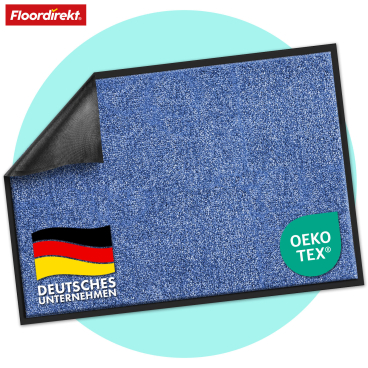 Floordirekt Schmutzfangmatte Rhine - Für Innen- und Außenbereiche Unicolor - Blau 40 x 60 cm Blau 40 x 60 cm - Bild-Darstellung des Produktes 1